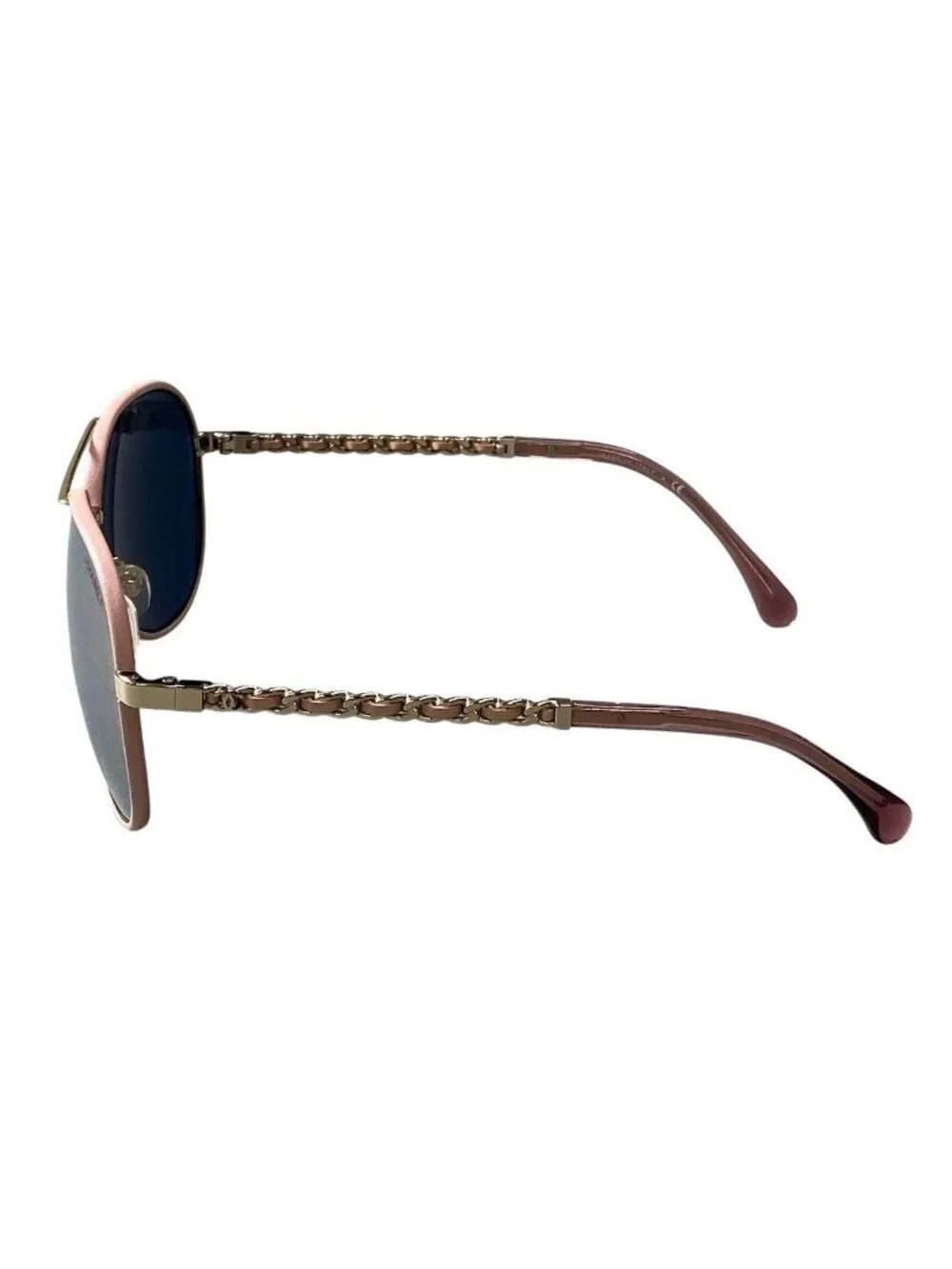 Chanel CC Logo Side Chain Pilot Sunglasses Eyewear
